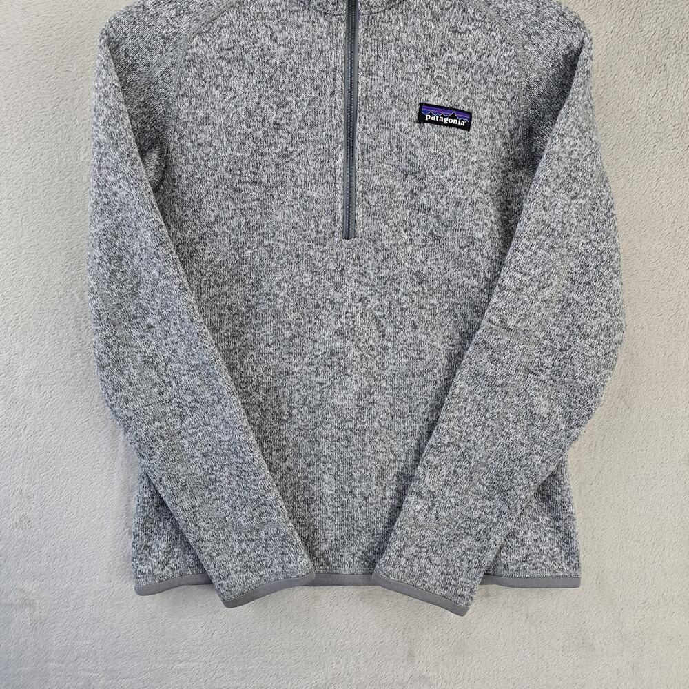 Patagonia Better Sweater 1/4-Zip Fleece Womens Small Heather Gray Pullover 25617 - Picture 6 of 12